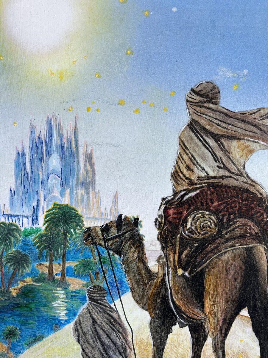 Desert oasis city — Artwork by Hiki Reedy
